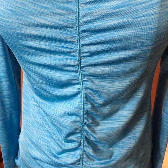 Calvin Klein Performance Blue Hooded Work Out Top Sz XS NWOT - Picture 2 of 6